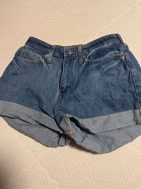 wild fable Dark Blue Rolled Hem Denim Shorts